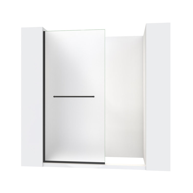 DreamLine Linea 34 in. W x 72 in. H Frameless Shower Screen with Towel Bar