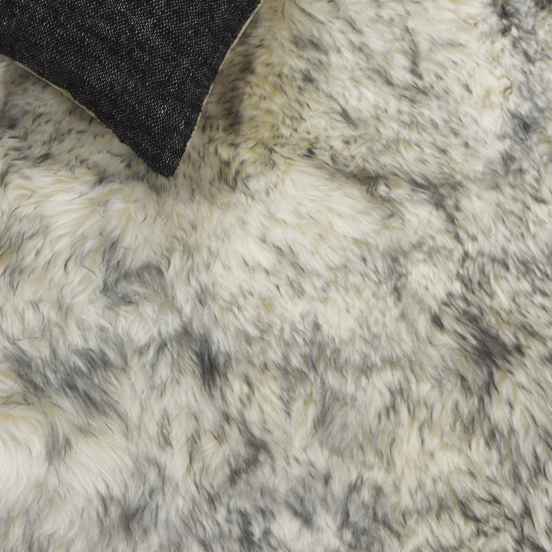 Tateos Sheep Skin Natural Sheep Skin Made Within Acid Dying Sheep Skin Animal Print Rug, Rectangle 3' x 5'