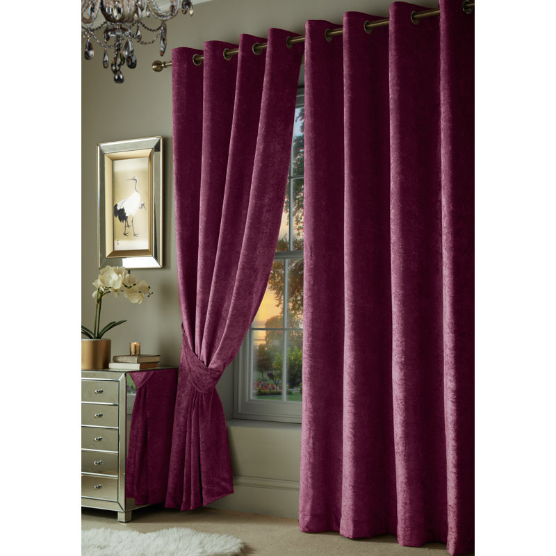 Malaki Sheer Pair, Plum, 114 W x 137 D cm