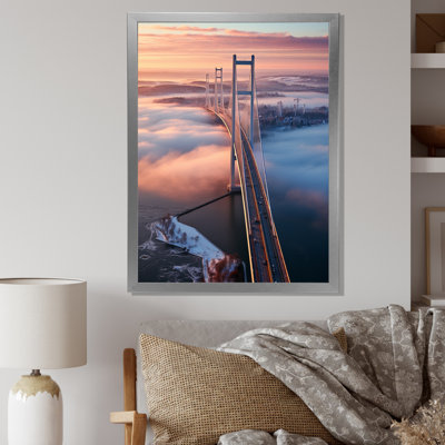 «Blue and Pink Bridge Sunset Views 1 - Bridges», art mural