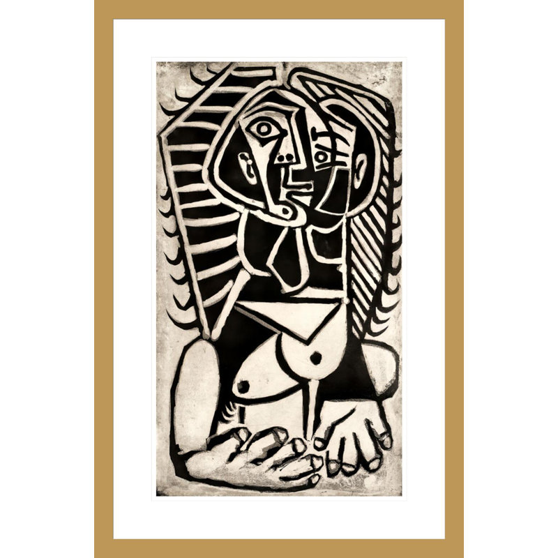 La femme égyptienne par Pablo Picasso, impression giclée sur cadre, H 29,5 po x l 19,53 po