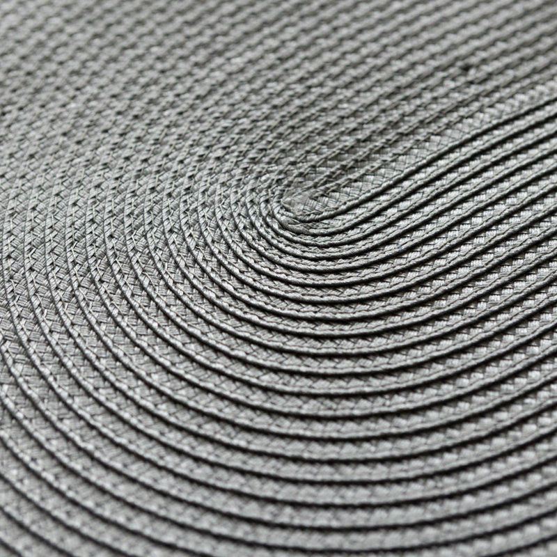 Steel Grey 44 x 29cm Oval Weave Placemats Set of 4