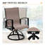 Ensemble de salle à manger en aluminium pour 6 personnes avec trou pour parasol et fauteuils pivotants Sunbrella-112324253