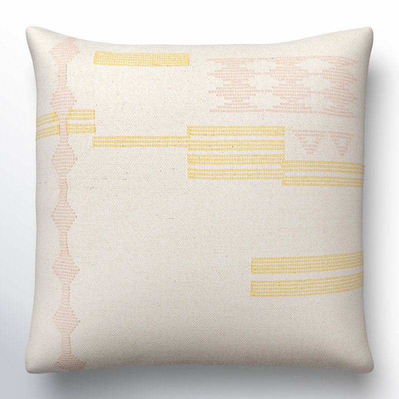 Mariposa Cotton Throw Pillow Square Pillow, 18" x 18", Polyester/Polyfill