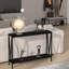 Console, table de vestibule avec rangement, canapé industriel avec design en V, console étroite à 2 niveaux-262810200-258119064