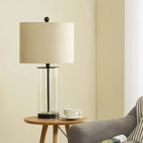 Brokk 23.75" Metal Glass Table Lamp Set
