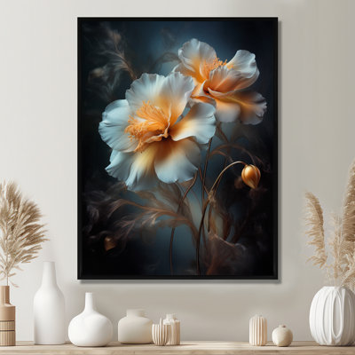 Pivoine blanche romantique - art mural pivoine