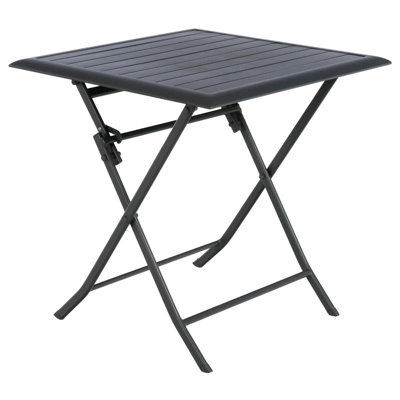 Telemanus Square Metal Folding Outdoor Bistro Table , 71cm cm W 71cm cm D