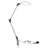 Dezerae 17.5" Silver Desk Lamp, LED Desk Lamp - Swing Arm Architect Lamp with Clamp - Adjustable Natural Sun Lighting for Home Office, Bedroom, or Dorm Room