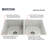 33'' L Double Bowl Fireclay Kitchen Sink-87197356