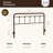 August Grove® Metal Full Size Headboard, Adjustable Height, Farmhouse Victorian Style, Steel Headboard Only For Bedroom, Easy Assembly, Brown-2010374291-2010374293