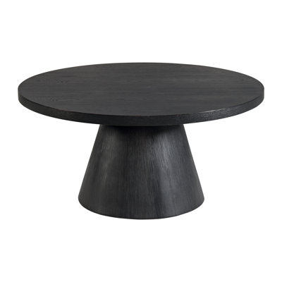 Table basse ronde ronde noire