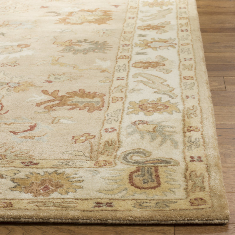 Bulwinder Hand Tufted Wool Oriental Rug, Rectangle 4' x 6'