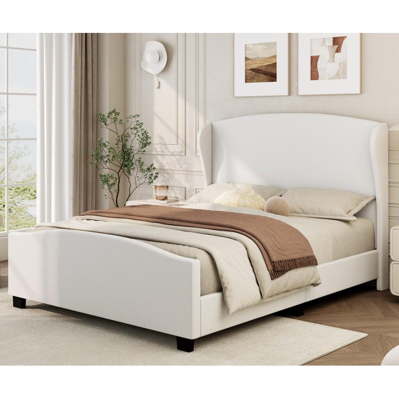 Lit tapissier en lin doux et confortable