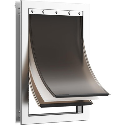3-Flaps Extreme Weather Dog Door for Exterior Doors-large