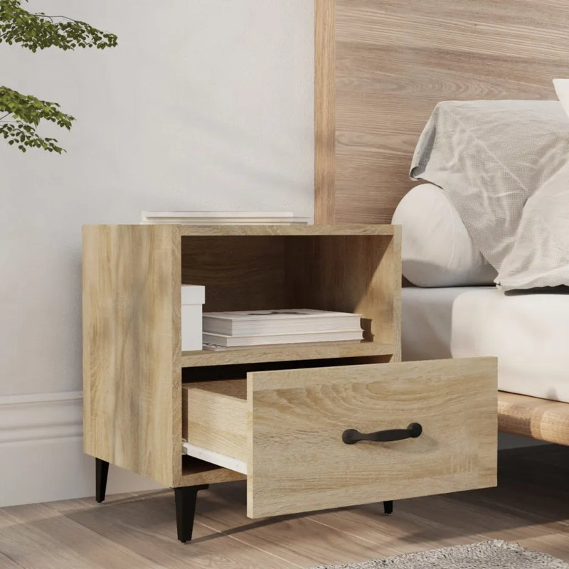 Westerham 40 cm W Bedside Table, Oak