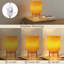 Lampe de table 10 po en tissu à double couche de style japonais avec base en bois naturel, à intensité variable et à température de couleur réglable, douille E12, homologuée UL-1620567576