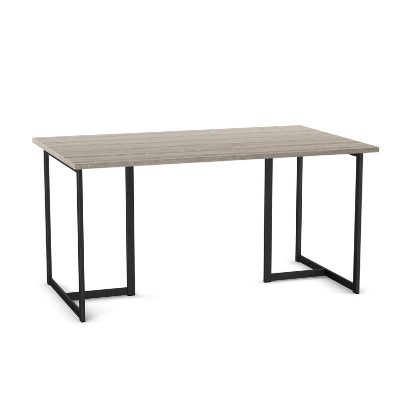 Rectangular 54'' L or 60" L Dining Table, Gray/Beige, 36" W x 60" L