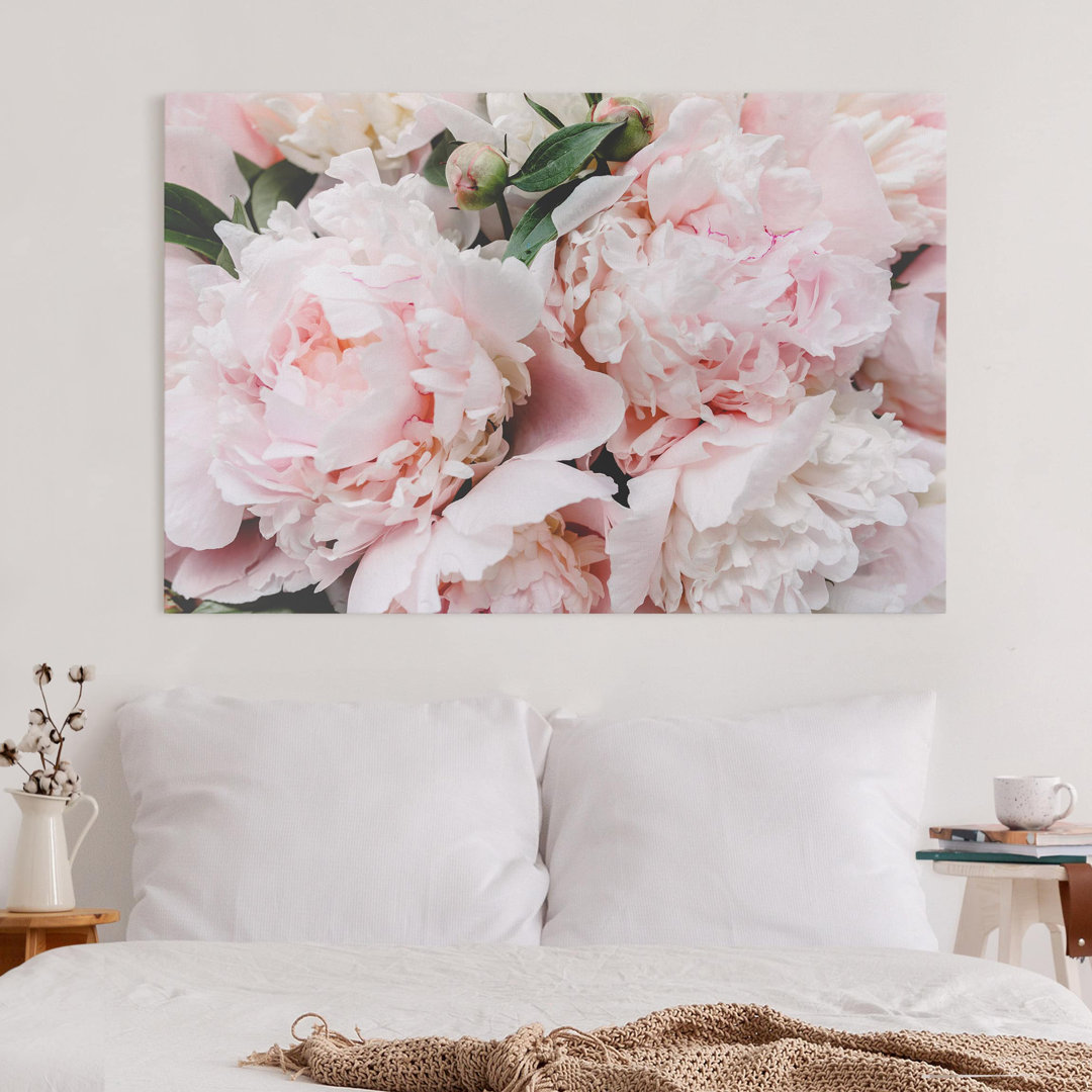 Leinwandbild Light Pink Peonies