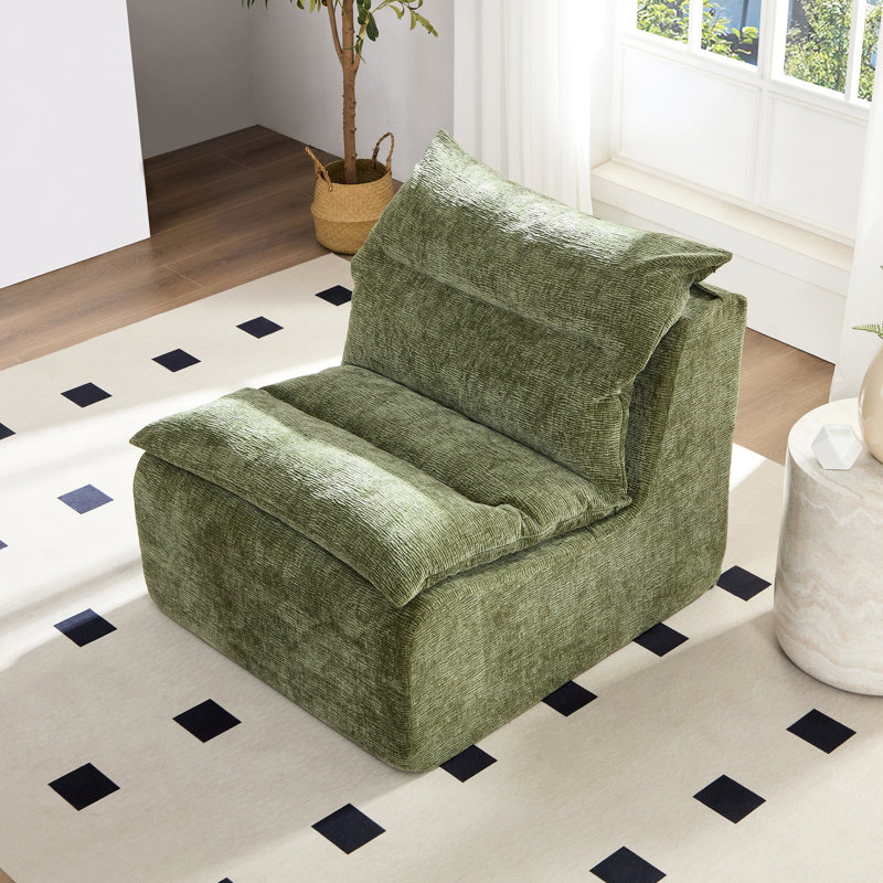 Fauteuil à billes de luxe - confortable pour les loisirs dans le salon, la chambre à coucher et le bureau, Vert