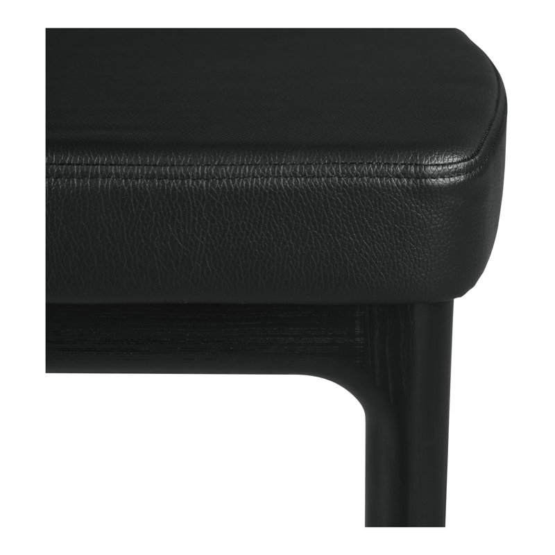 Kerr Upholstered Dining Chair, Matte Black, Black