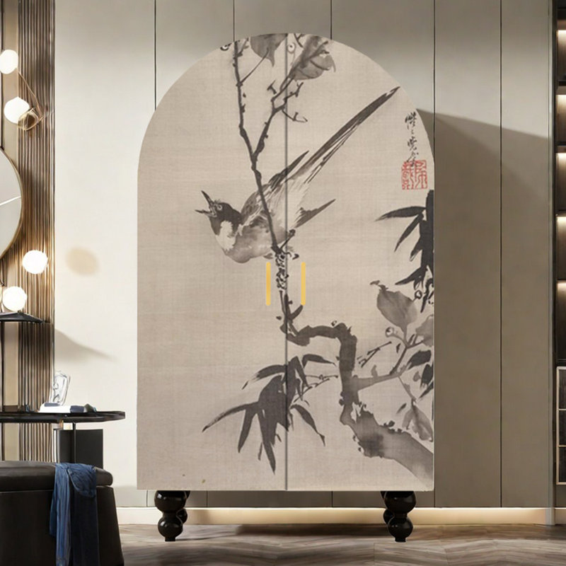 Armoire-penderie moderne à double porte arquée