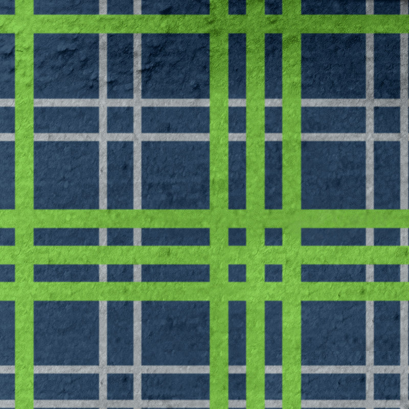 Serviette de plage de luxe Seattle football, Microfibre, Bleu marine collège / gris loup / vert action