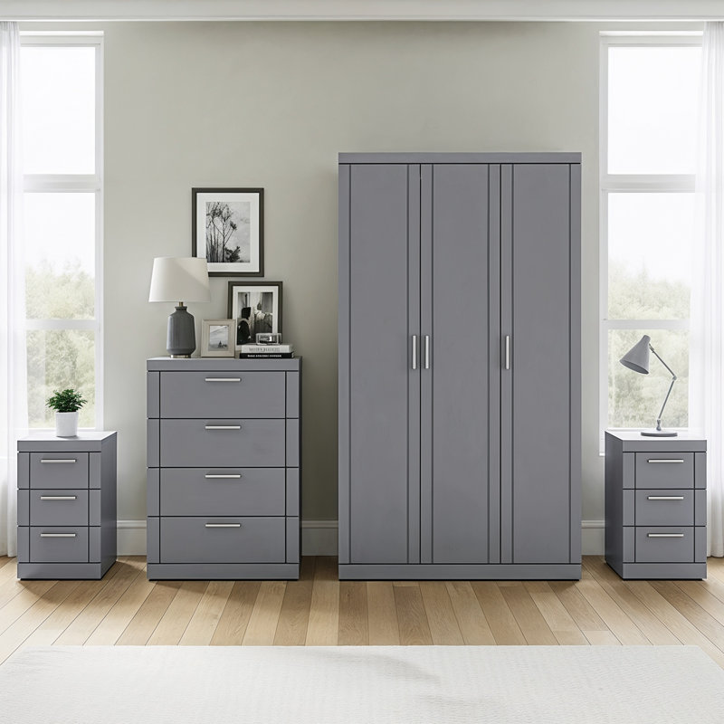 KIMBERLEY Piece Bedroom Set, Cool Grey