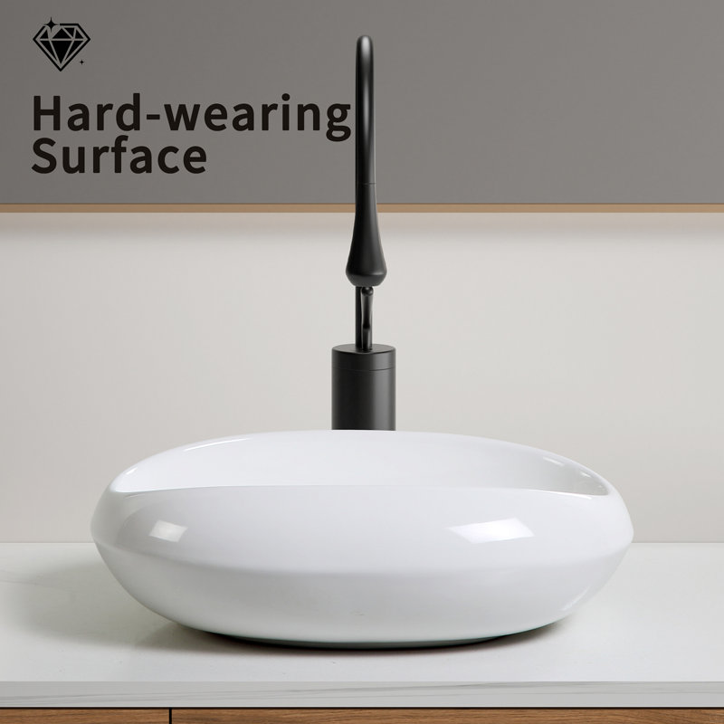 Oval Ceramic Vessel Sink