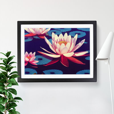 Unreal Water Lily Flowers - Framed Print