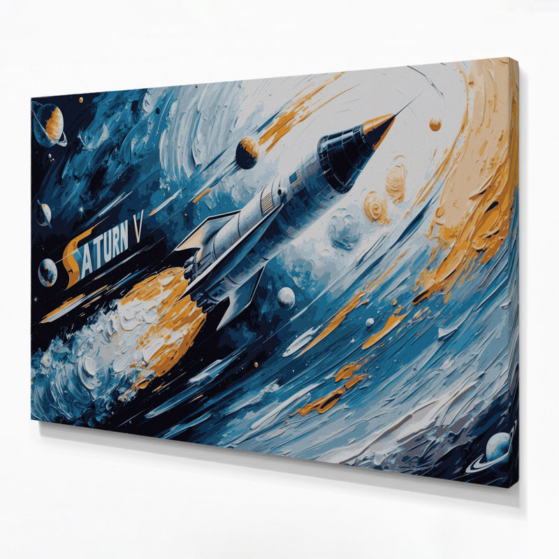 "Space 1960s NASA mission", affiche sur toile grise, H 11 po x l 14 po