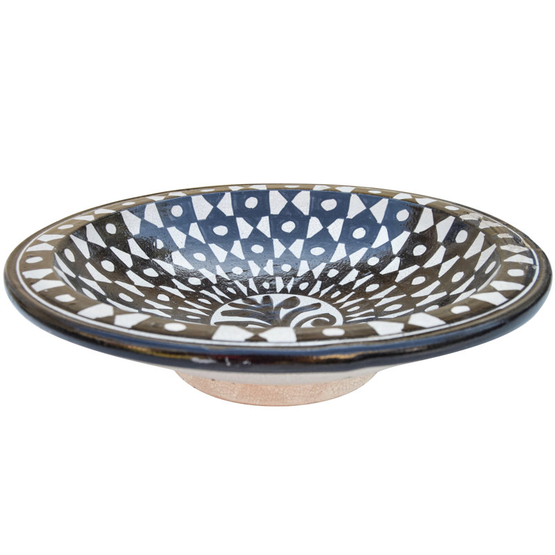 Grande assiette décorative en céramique de style mauresque de la fin du 19e siècle
