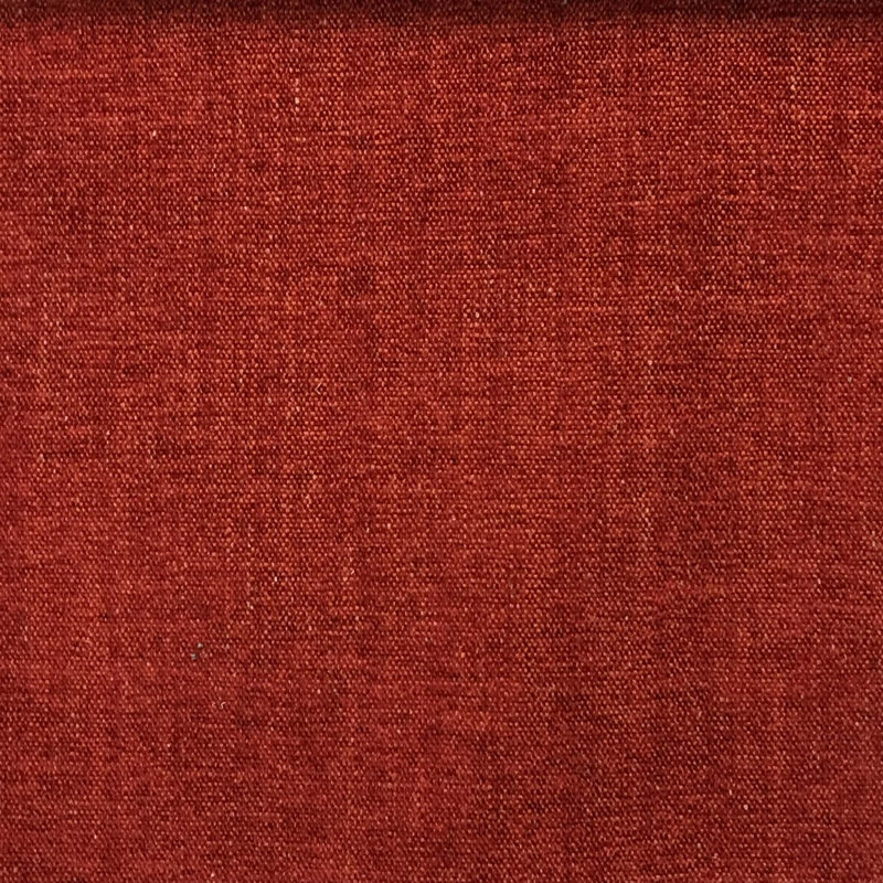 Tissu chenille en mélange de polyester et de lin Brixton-Bronson, Henné