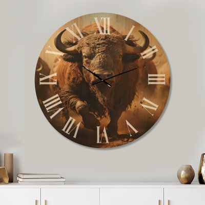 Horloge murale Native Art Buffalo Thunder