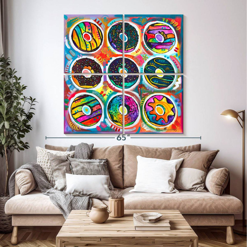 Yarlin Doughnuts Patterns, 50" H x 50" W
