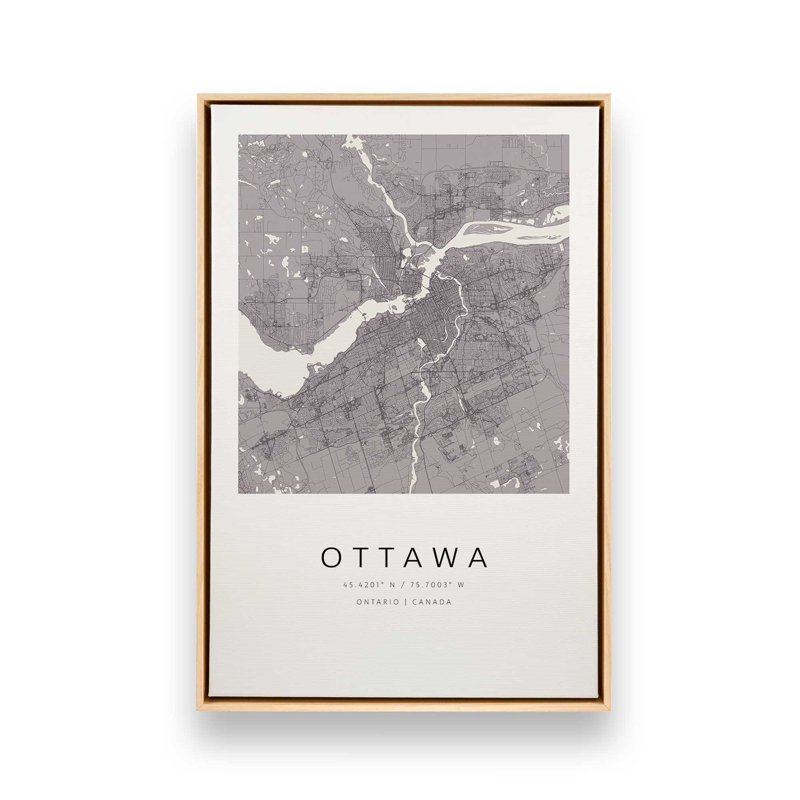 Ensemble de 2 impressions sur toile Montréal et Ottawa, 12 po x 8 po, Érable