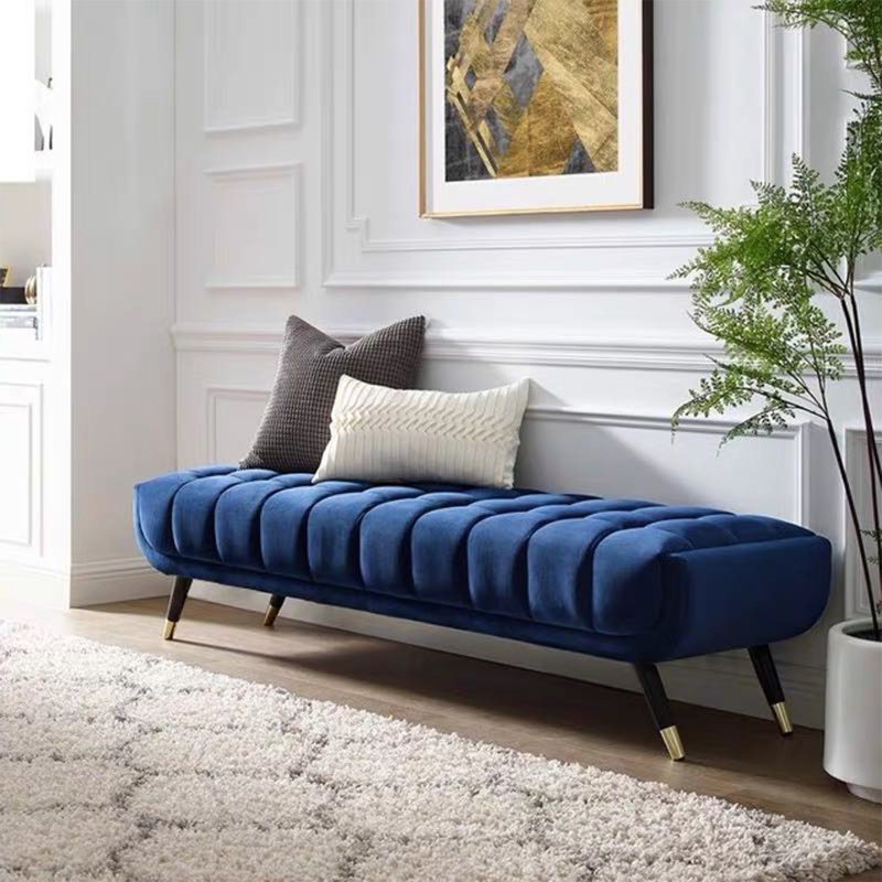 Banc avec revêtement, H 17,72 po x l 47,24 po x P 17,72 po, Bleu
