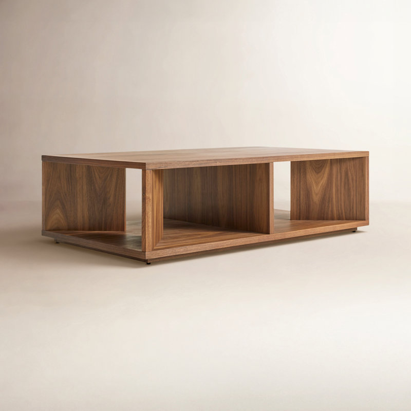 Low Space Solid Wood Coffee Table, Walnut