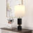 Calum 25" Modern Marble Table Lamp Pre-Assembled Linen Shade for Bedroom Living Room-1501050946