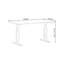 Bureau rectangulaire brun et noir en bois massif-1887634540