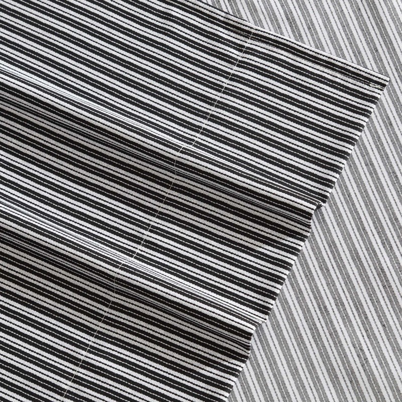 Ensemble de draps Kenneth Cole Chill, Ensemble de draps pour très grand lit avec 4 taie, Gris à rayures