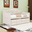 Lit de jour simple en bois avec lit gigogne et 2 tiroirs-605780231