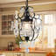 Lustre suspendu en cristal classique noir mat Matt