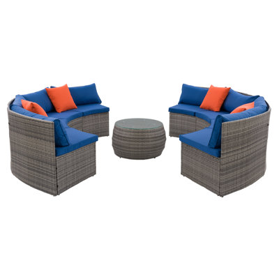 Bilkis 8 - Person Patio Conversation Set with Cushions
