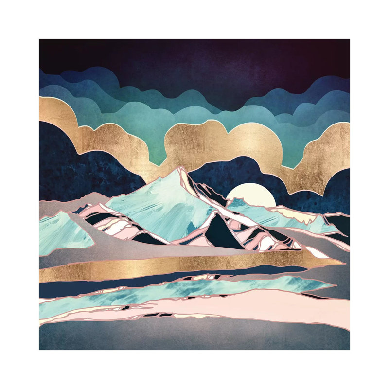 Indigo Spring by SpaceFrog Designs - Wrapped Canvas Painting, 45.72 cm H x 45.72 cm W x 1.91 cm D