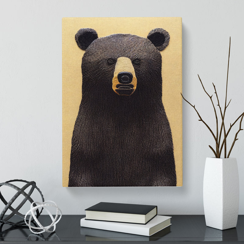 CAN-V0523-207X Bear Embroidery Vol.1 - Wrapped Canvas Print, 50cm H x 35cm W