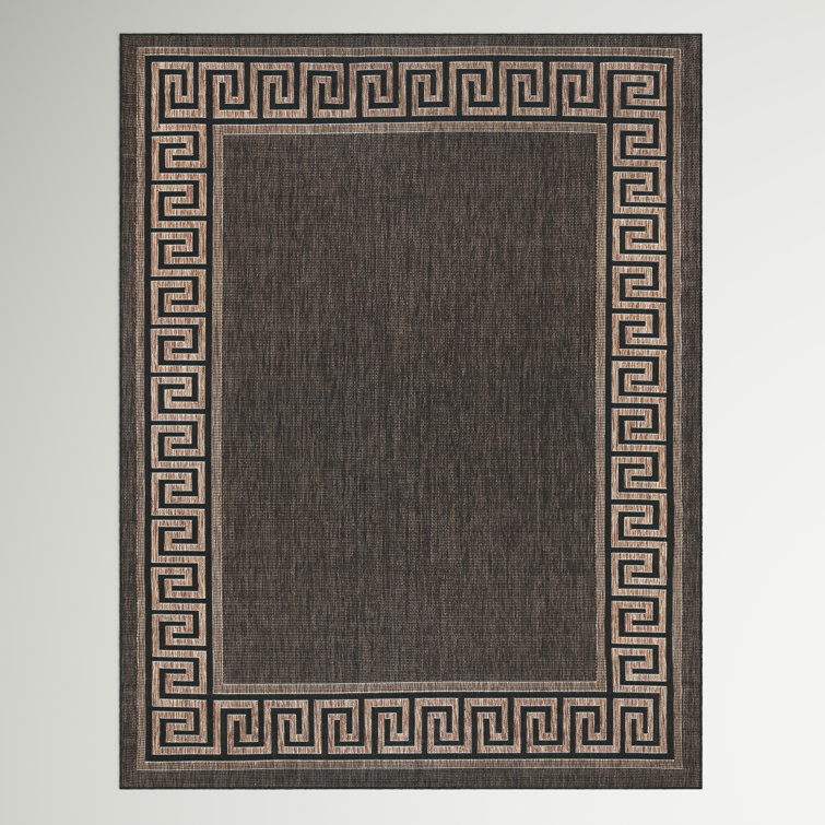 Abrahams Greek Key Indoor/Outdoor Area Rug