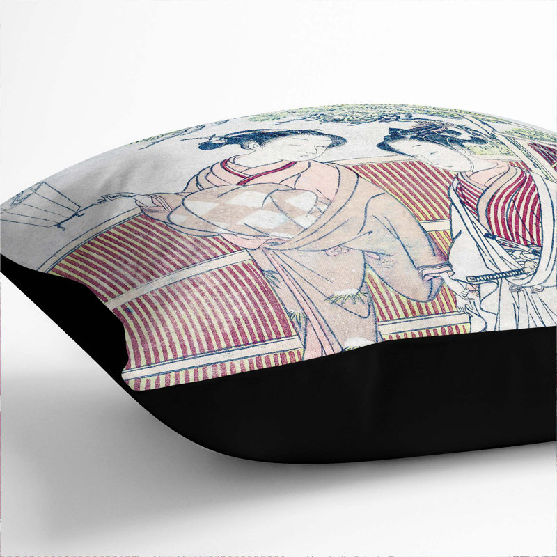 Square Cushion, Black, 55cm H x 55cm W x 20cm D