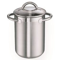 Asparagus Pot Stainless Steel Steamer Cooker with Basket and Lid Pasta 16cm  4L