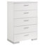 Dulcey White High Gloss 5-piece Full Bedroom Set-1719751094